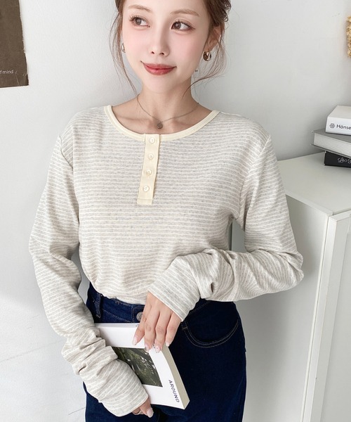 セール】【累計販売枚数2万枚突破！】前後2WAY袖くしゅくしゅヘンリー