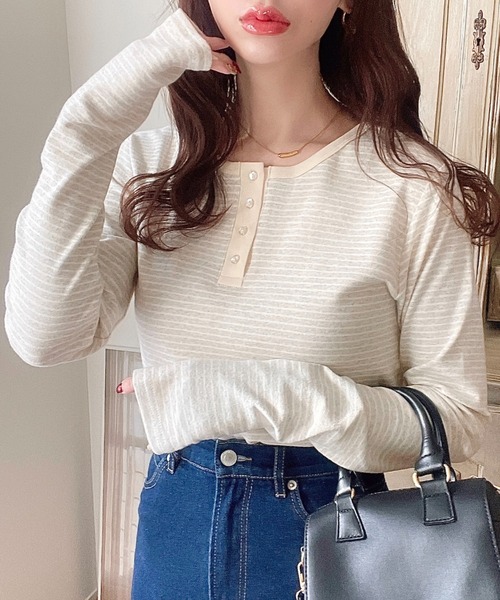 セール】【累計販売枚数2万枚突破！】前後2WAY袖くしゅくしゅヘンリー