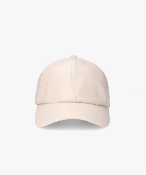 ORNERTE（オルネート）の「ORNERTE  BASIC 6P CAP_MID TYPE_FL / 【ユニセックス】 オルネート ベーシック 6パネル フェイクレザーキャップ（キャップ・メンズ・ブラック/ライトベージュ・FREE）」の9枚目の写真