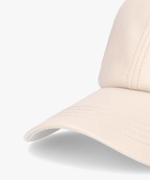 ORNERTE（オルネート）の「ORNERTE  BASIC 6P CAP_MID TYPE_FL / 【ユニセックス】 オルネート ベーシック 6パネル フェイクレザーキャップ（キャップ・メンズ・ブラック/ライトベージュ・FREE）」の12枚目の写真