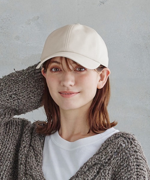 ORNERTE（オルネート）の「ORNERTE  BASIC 6P CAP_MID TYPE_FL / 【ユニセックス】 オルネート ベーシック 6パネル フェイクレザーキャップ（キャップ・メンズ・ブラック/ライトベージュ・FREE）」の20枚目の写真
