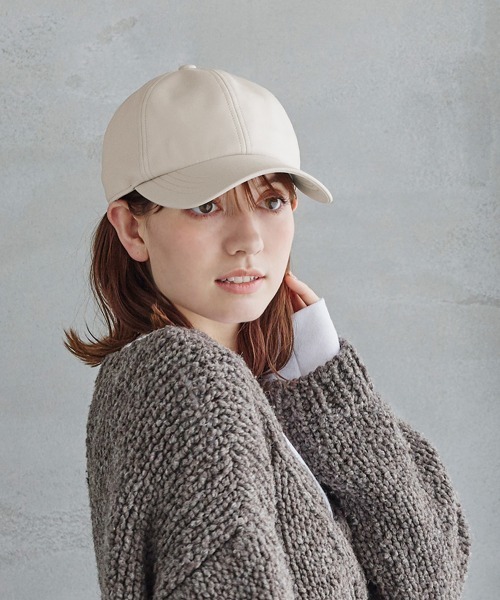 ORNERTE（オルネート）の「ORNERTE  BASIC 6P CAP_MID TYPE_FL / 【ユニセックス】 オルネート ベーシック 6パネル フェイクレザーキャップ（キャップ・メンズ・ブラック/ライトベージュ・FREE）」の18枚目の写真