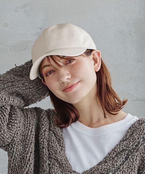 ORNERTE（オルネート）の「ORNERTE  BASIC 6P CAP_MID TYPE_FL / 【ユニセックス】 オルネート ベーシック 6パネル フェイクレザーキャップ（キャップ・メンズ・ブラック/ライトベージュ・FREE）」の19枚目の写真
