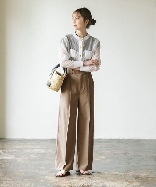 追加》エステルツイルストレッチスラックスパンツ 2（スラックス