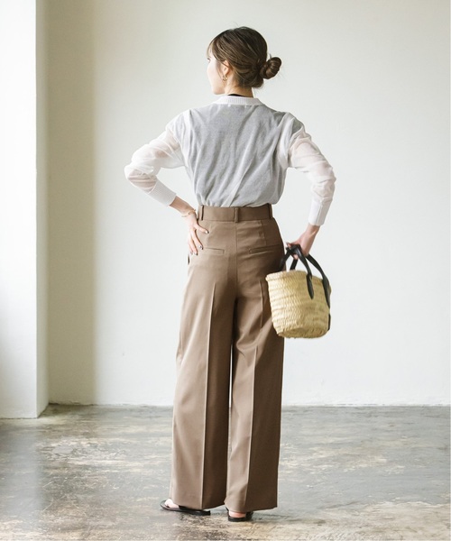 今期 NOBLE エステルツイルストレッチスラックスパンツ 追加》エステルツイルストレッチスラックスパンツ 2（スラックス