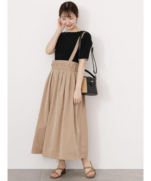 Te chichi TERRASSE（テチチテラス）の「テレコバイカラーメロートップス（Tシャツ/カットソー・レディース・ブラック/ブルー/オフホワイト・F）」の13枚目の写真