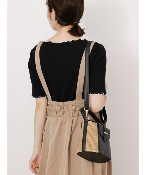 Te chichi TERRASSE（テチチテラス）の「テレコバイカラーメロートップス（Tシャツ/カットソー・レディース・ブラック/ブルー/オフホワイト・F）」の18枚目の写真