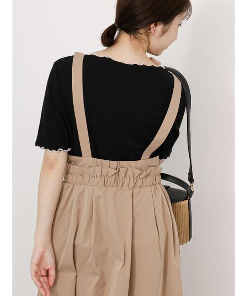 Te chichi TERRASSE（テチチテラス）の「テレコバイカラーメロートップス（Tシャツ/カットソー・レディース・ブラック/ブルー/オフホワイト・F）」の19枚目の写真