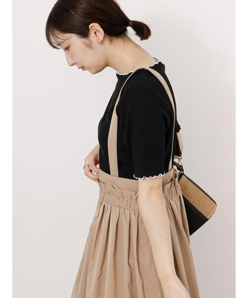 Te chichi TERRASSE（テチチテラス）の「テレコバイカラーメロートップス（Tシャツ/カットソー・レディース・ブラック/ブルー/オフホワイト・F）」の20枚目の写真