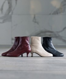 HIMIKO | 【HIMIKO】【撥水】ラウンドトゥソフトレザーブーツ/631409(ブーツ)