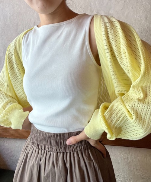 美品♡ルネ♡ショート丈カーディガン モヘヤタッチショート丈Vネックニットカーディガン[kz585