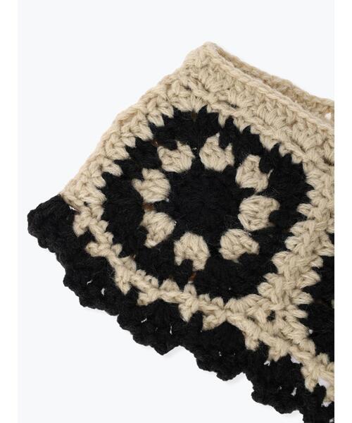 Samansa Mos2（サマンサ モスモス）の「配色クロシェ付け襟（ストール/ショール・レディース・ベージュ/ブラウン・F）」の12枚目の写真