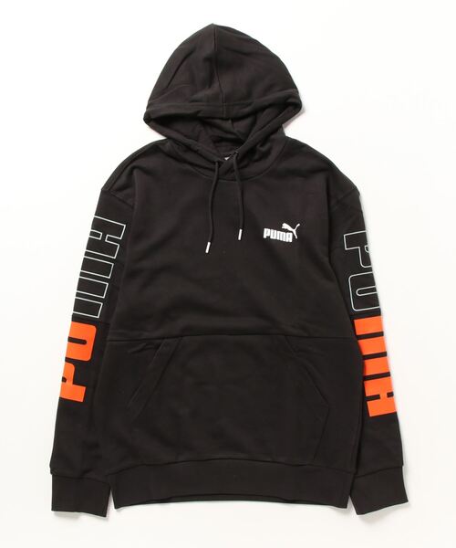 PUMA（プーマ）の「プーマ PUMA PUMA POWER カラーブロック フーディースウェット TR_（パーカー・メンズ・ブラック/オリーブ/ブラック×ホワイト/ブラック×グレー・S/M/L/LL/3L）」の2枚目の写真