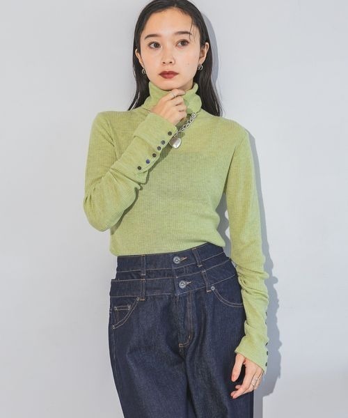 cccmalie シーマリー　リブタートルニット JEANASIS ニット セーター 14Gカラーリブタートル/980538