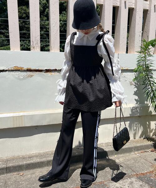 WC（ダブル シー）の「リボンキャンディースリーブブラウス（シャツ/ブラウス・レディース・ホワイト/ブラック・FREE）」の8枚目の写真