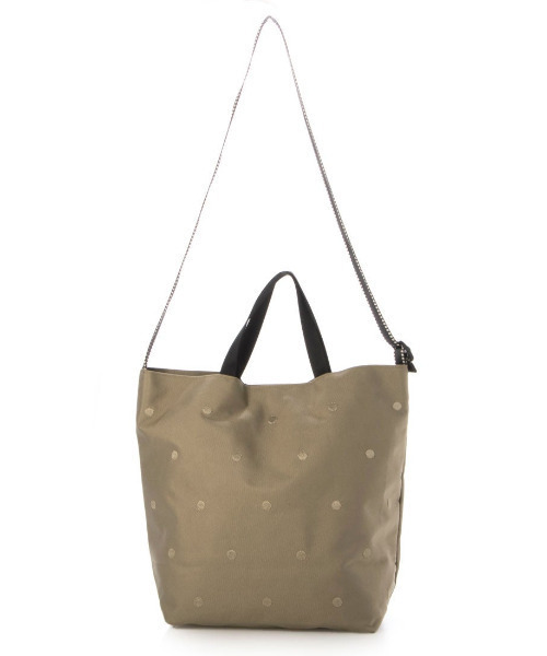 cache cache（カシュ カシュ）の「カシュカシュ cachecache / ドット刺繍ナイロン2wayショルダー（ショルダーバッグ・レディース・ブラック/ベージュ/グリーン/ダークグレー/ブルー/ライトグレー/アイボリー/チョコ・FREE）」の12枚目の写真