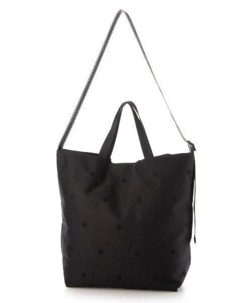 cache cache（カシュ カシュ）の「カシュカシュ cachecache / ドット刺繍ナイロン2wayショルダー（ショルダーバッグ・レディース・ブラック/ベージュ/グリーン/ダークグレー/ブルー/ライトグレー/アイボリー/チョコ・FREE）」の17枚目の写真