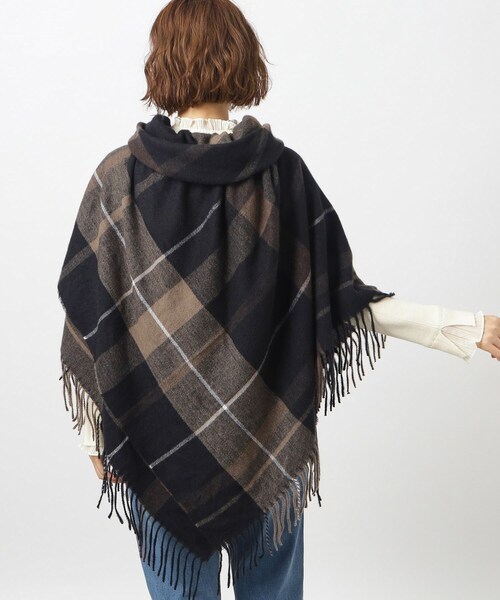 grove(グローブ)の「◆トグルボタン衿ギャザーチェックポンチョ【手洗い可】(ポンチョ・レディース・ブラウン系その他3/ブラック系1/グレー系その他2・00)」の19枚目の写真