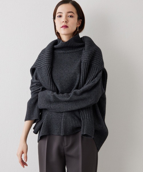 Whim Gazette（ウィムガゼット）の「ウールカーディガン（カーディガン/ボレロ・レディース・ベージュ/チャコールグレー/オフホワイト・FREE）」の17枚目の写真