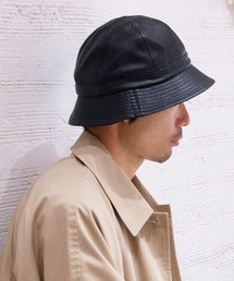 polcadot(�|���J�h�b�g)��FAKE LEATHER METRO HAT�^�t�F�C�N���U�[���g���n�b�g(�n�b�g)