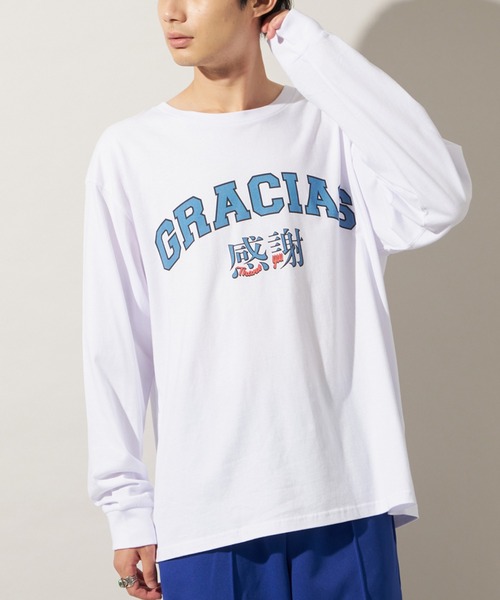 JOURNAL STANDARD(ジャーナルスタンダード)の「【ZOZO限定】ZZ LOSFORNIA STANDARD L/S 2(Tシャツ/カットソー・メンズ・ホワイト系その他2/ホワイト/ホワイト系その他3/ホワイト系その他/ホワイト×イエロー/ホワイト×ブルー/ホワイト×ネイビー/ホワイト×レッド・L/S/M/XS/XXL/XL)」の3枚目の写真