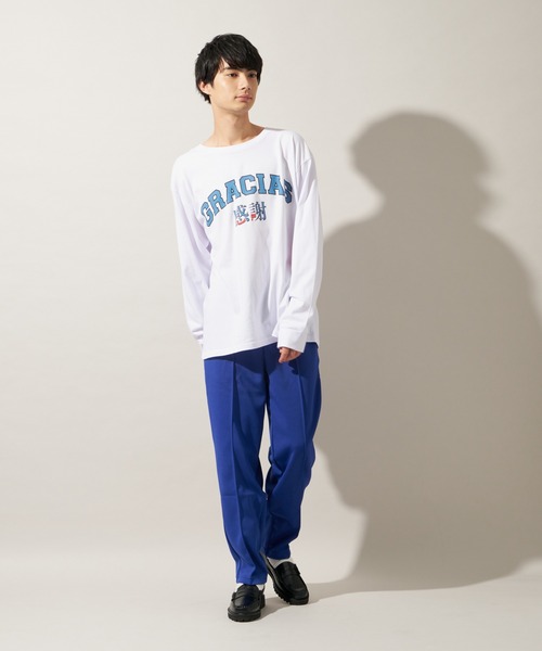 JOURNAL STANDARD ホワイト ブルゾン MENS レイヤーロゴプリントタフタ ブルゾン ホワイト