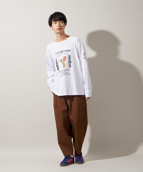 JOURNAL STANDARD(ジャーナルスタンダード)の「【ZOZO限定】ZZ LOSFORNIA STANDARD L/S 2(Tシャツ/カットソー・メンズ・ホワイト系その他2/ホワイト/ホワイト系その他3/ホワイト系その他/ホワイト×イエロー/ホワイト×ブルー/ホワイト×ネイビー/ホワイト×レッド・L/S/M/XS/XXL/XL)」の10枚目の写真