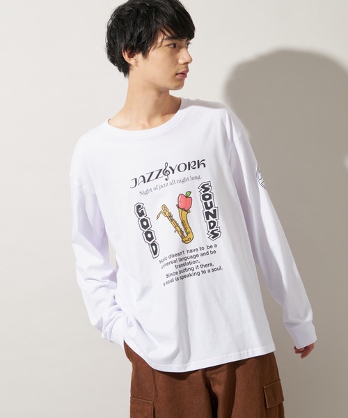 JOURNAL STANDARD(ジャーナルスタンダード)の「【ZOZO限定】ZZ LOSFORNIA STANDARD L/S 2(Tシャツ/カットソー・メンズ・ホワイト系その他2/ホワイト/ホワイト系その他3/ホワイト系その他/ホワイト×イエロー/ホワイト×ブルー/ホワイト×ネイビー/ホワイト×レッド・L/S/M/XS/XXL/XL)」の13枚目の写真