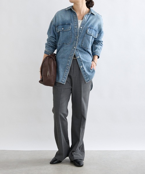 RIVE DOROITE 【MONN.:. （モン）】ビッグデニムシャツ MONN.:./ビッグデニムシャツ（シャツ/ブラウス）｜RIVE DROITE