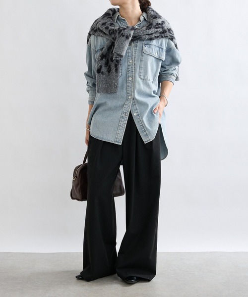 RIVE DOROITE 【MONN.:. （モン）】ビッグデニムシャツ MONN.:./ビッグデニムシャツ（シャツ/ブラウス）｜RIVE DROITE