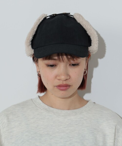 BEAMS HEART(ビームスハート)の「ボア イヤーフラップ付きキャップ(キャップ・レディース・ベージュ/オリーブ/ブラック/ブラウン・FREE)」の6枚目の写真