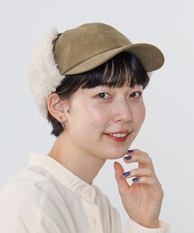 ボア イヤーフラップ付きキャップ