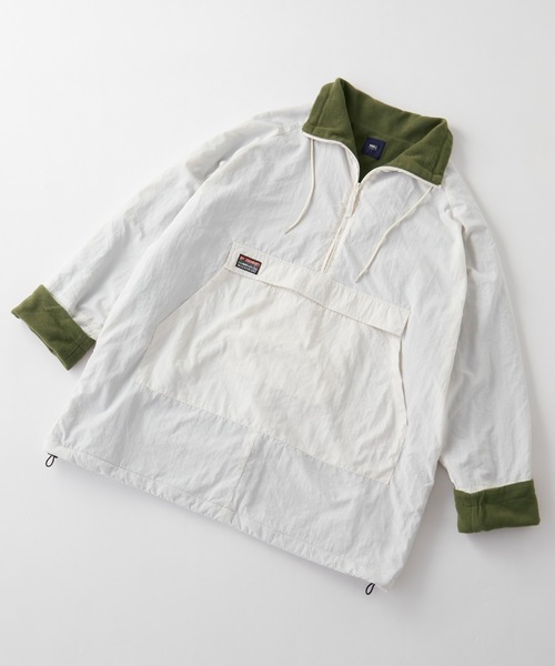 MONO-MART LADY'S（モノマートレディース）の「裏フリースハーフジップアノラックプルオーバー（ブルゾン・レディース・オレンジ/カーキ/ブラック/アイボリー・FREE）」の5枚目の写真