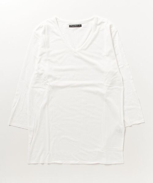 Bling Leads(ブリングリーズ)の「【Bling Leads】アンサンブルVネック7分袖Tシャツ(Tシャツ/カットソー・メンズ・ホワイト・X-LARGE/MEDIUM/LARGE)」の3枚目の写真