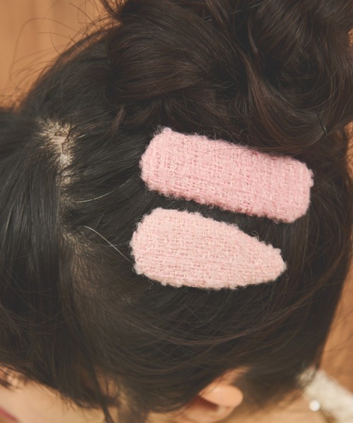 MERLOT(メルロー)の「ツイードライクヘアピン(ヘアピン・レディース・ホワイト/グリーン/ピンク・FREE)」の7枚目の写真