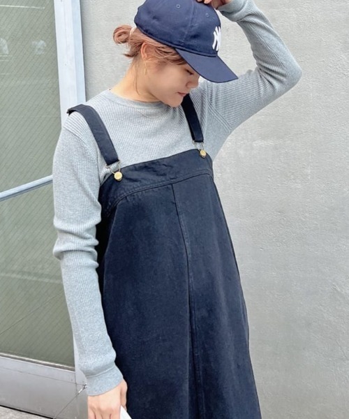 ごんごん様 ジャンスカ 36濃いブルー PUAL CE CIN（ピュアルセシン）の「【低身長/高身長対応】デニム