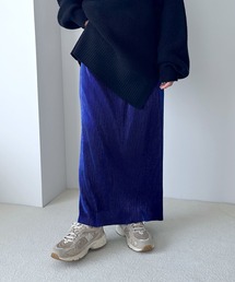 グリッター細プリーツスカート　986463