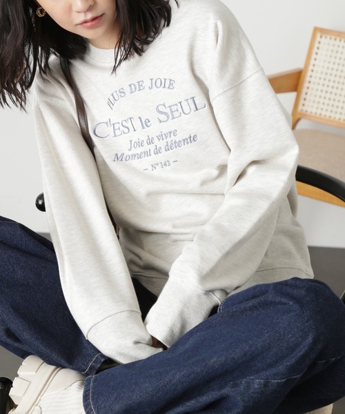 FREE'S MART（フリーズマート）の「◆ミドル丈ロゴスウェット（スウェット・レディース・ネイビー/ピンク/ホワイト系その他・FREE）」の6枚目の写真