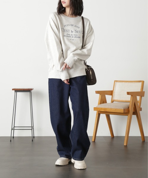 FREE'S MART（フリーズマート）の「◆ミドル丈ロゴスウェット（スウェット・レディース・ネイビー/ピンク/ホワイト系その他・FREE）」の7枚目の写真