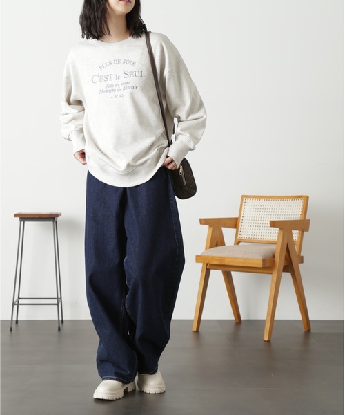 FREE'S MART（フリーズマート）の「◆ミドル丈ロゴスウェット（スウェット・レディース・ネイビー/ピンク/ホワイト系その他・FREE）」の9枚目の写真