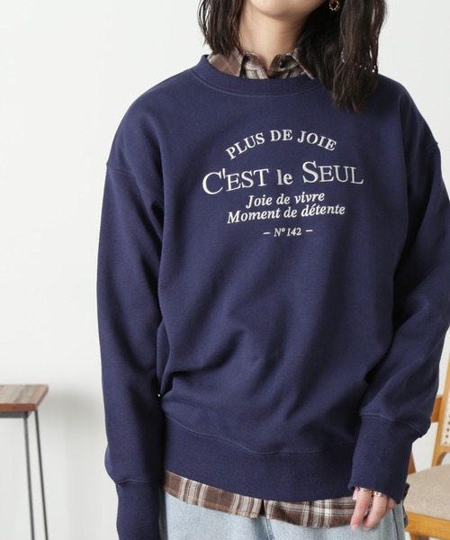 FREE'S MART（フリーズマート）の「◆ミドル丈ロゴスウェット（スウェット・レディース・ネイビー/ピンク/ホワイト系その他・FREE）」の11枚目の写真