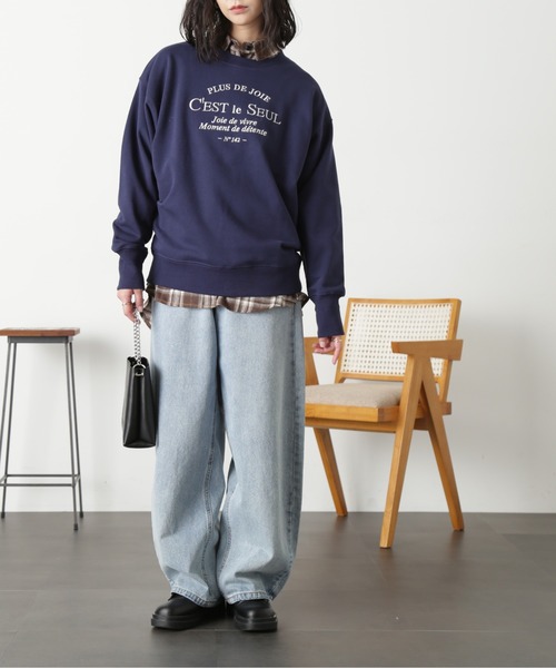 FREE'S MART（フリーズマート）の「◆ミドル丈ロゴスウェット（スウェット・レディース・ネイビー/ピンク/ホワイト系その他・FREE）」の14枚目の写真