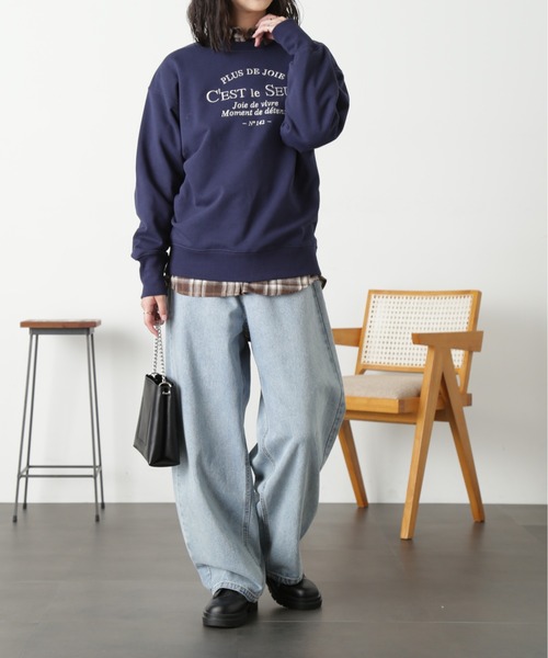 FREE'S MART（フリーズマート）の「◆ミドル丈ロゴスウェット（スウェット・レディース・ネイビー/ピンク/ホワイト系その他・FREE）」の16枚目の写真