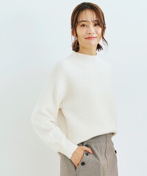 grove（グローブ）の「◆ふんわりやわらか!フラッフィーコットンブレンドハイネックプルオーバー（ニット/セーター・レディース）」
