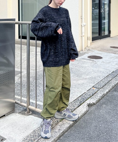 feepur(フェピュール)の「【ハンドウォッシャブル】ラメシャギールーズニット(ニット/セーター・レディース・ブラック/グレー/オフホワイト・MEDIUM)」の7枚目の写真