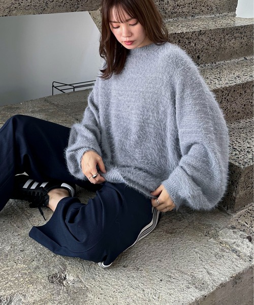 feepur(フェピュール)の「【ハンドウォッシャブル】ラメシャギールーズニット(ニット/セーター・レディース・ブラック/グレー/オフホワイト・MEDIUM)」の15枚目の写真