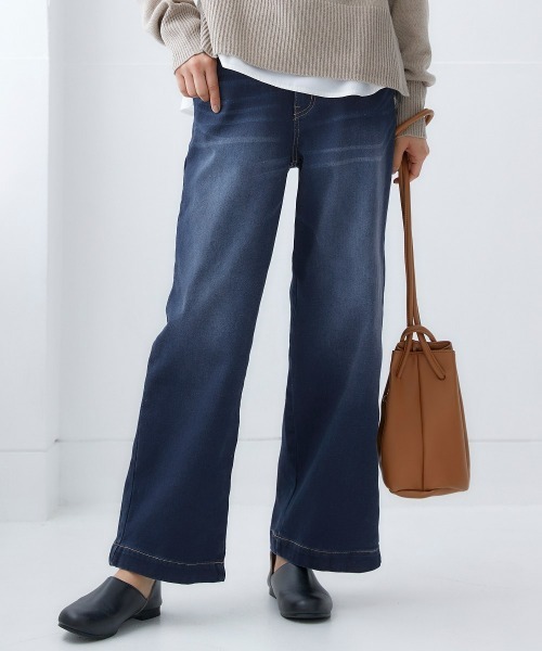 nissen（ニッセン）の「【あったか裏起毛】ストレッチゆるフィットワイドパンツ（チノパンツ・レディース・ボルドー/ベージュ/チャコール/ブラック系1/ネイビー系2/ネイビー系1/ブラック・LL/3L/S/L/M）」の7枚目の写真