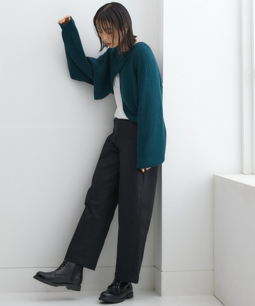 nissen（ニッセン）の「【あったか裏起毛】ストレッチゆるフィットワイドパンツ（チノパンツ・レディース・ボルドー/ベージュ/チャコール/ブラック系1/ネイビー系2/ネイビー系1/ブラック・LL/3L/S/L/M）」の10枚目の写真