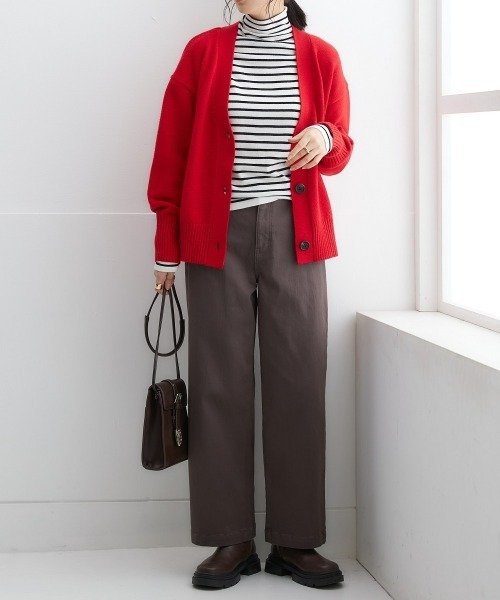 nissen（ニッセン）の「【あったか裏起毛】ストレッチゆるフィットワイドパンツ（チノパンツ・レディース・ボルドー/ベージュ/チャコール/ブラック系1/ネイビー系2/ネイビー系1/ブラック・LL/3L/S/L/M）」の15枚目の写真