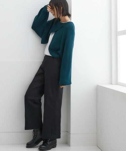 nissen（ニッセン）の「【あったか裏起毛】ストレッチゆるフィットワイドパンツ（チノパンツ・レディース・ボルドー/ベージュ/チャコール/ブラック系1/ネイビー系2/ネイビー系1/ブラック・LL/3L/S/L/M）」の9枚目の写真